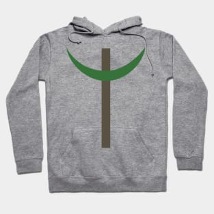 Combination of Crescent with Cross religious symbols in flat design icon Hoodie